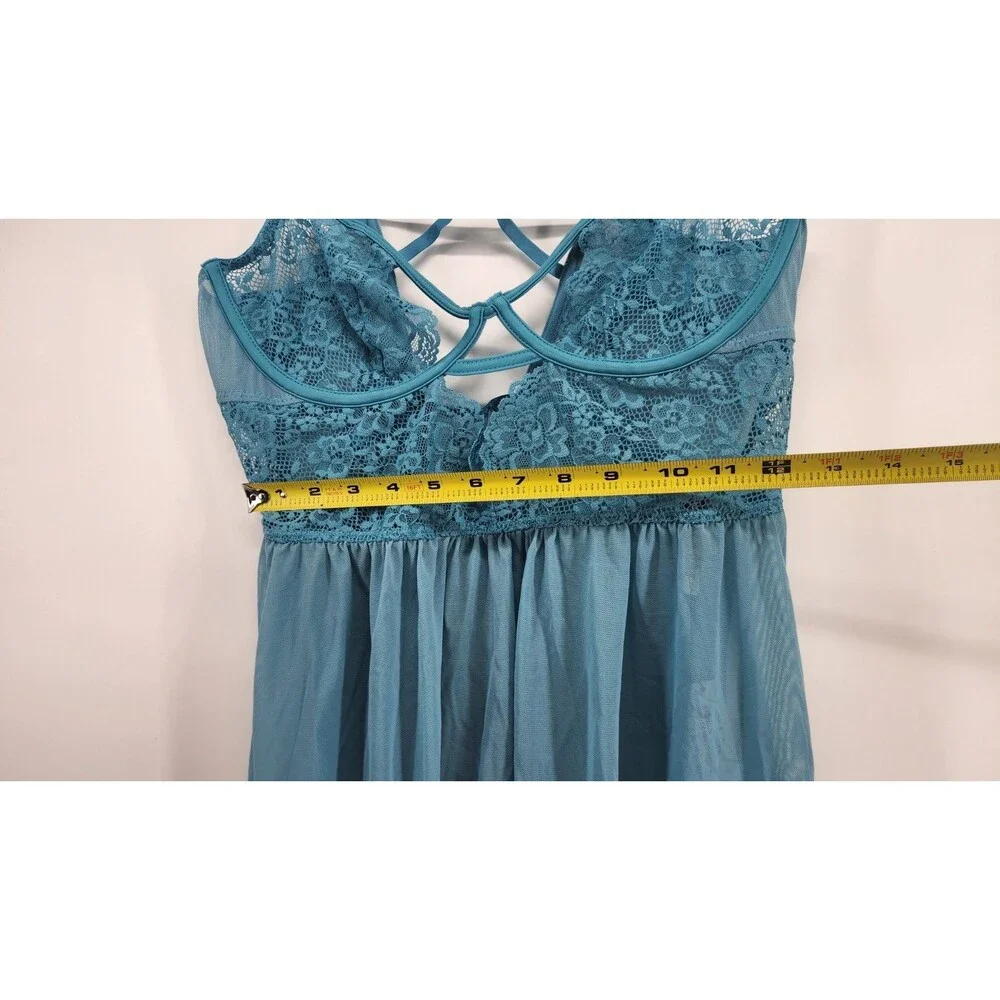 Adore Me Women's XL Mykonos Blue Yolandi‎ Babydoll Top Sleepwear Cami NWT